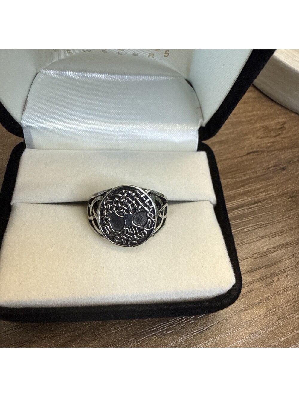 Tree Of Life Witches Knot Stainless Steel Ring Size 9